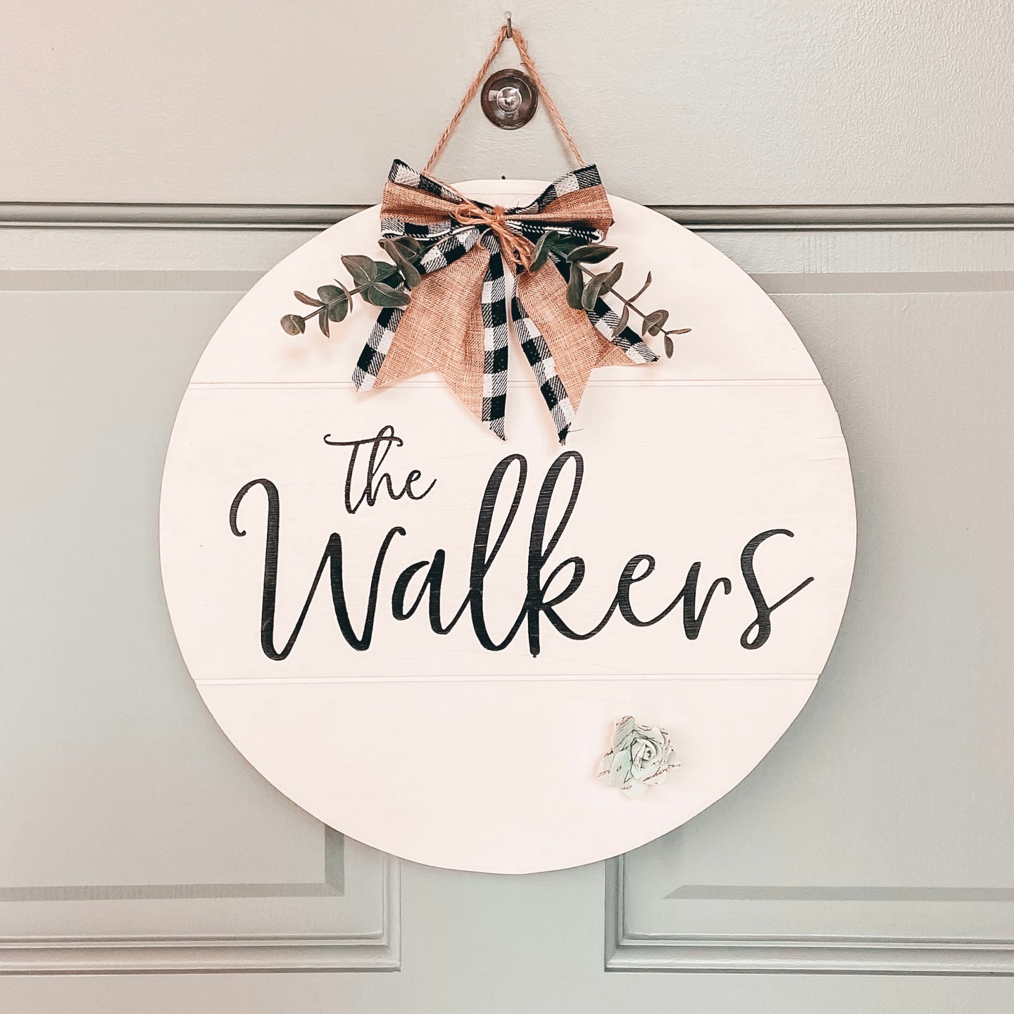 Last Name Front Door Sign