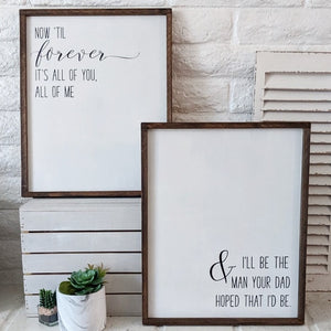 From the Ground Up Headboard Signs