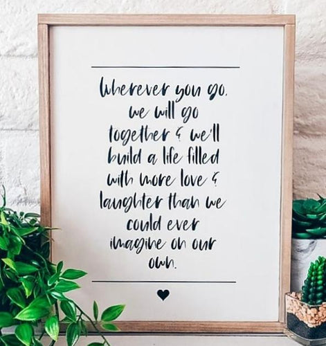 Wedding Words Sign